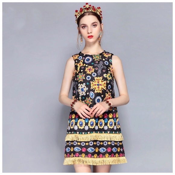 🆕 The LORUDA Bejeweled Fringe Dress - Picture 2 of 8